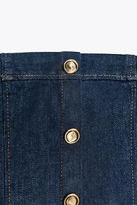 Z1975 DENIM PEPLUM TOP