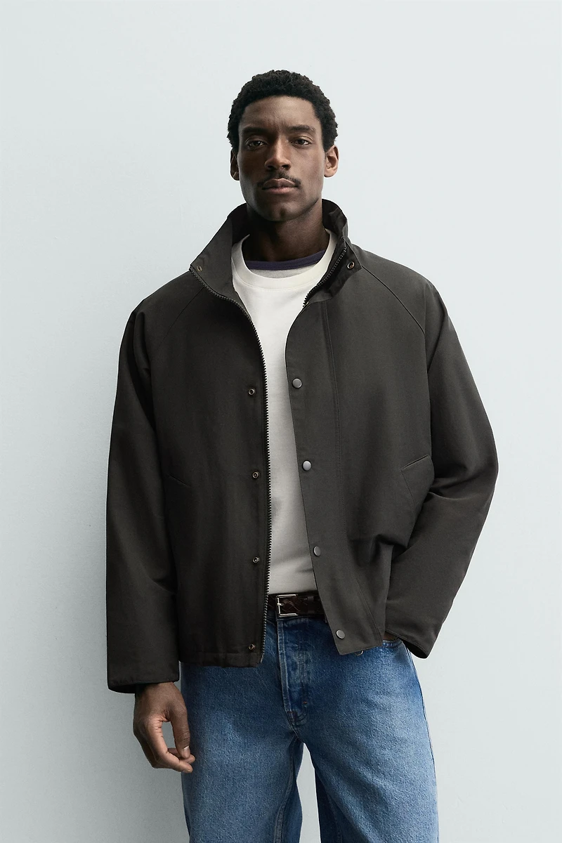 BLOUSON TECHNIQUE MÉLANGE COTON