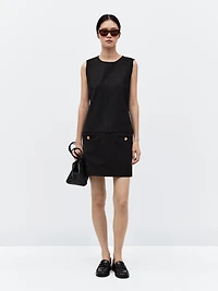 Short dress with button details