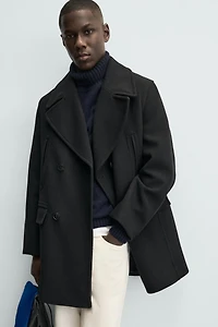 DOUBLE BREASTED POCKET OVERCOAT