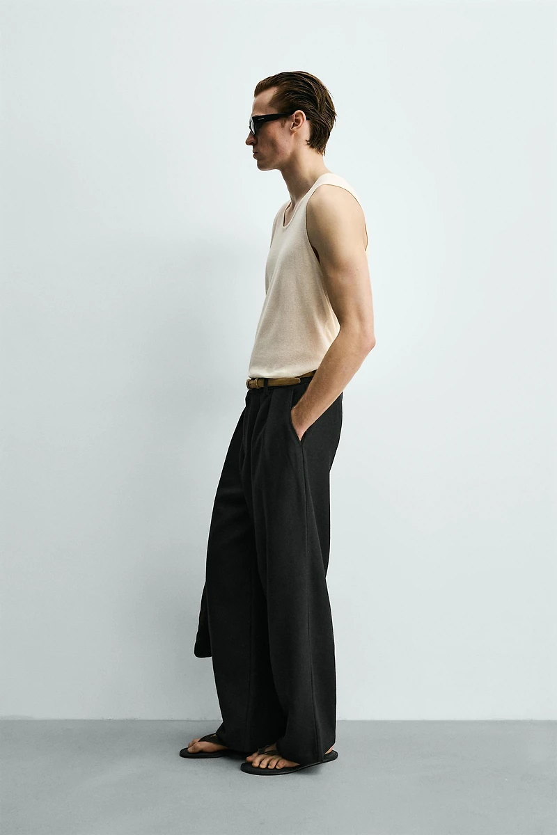 DÉBARDEUR EN TRICOT LIN - COTON