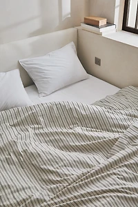 STRIPED PERCALE DUVET COVER