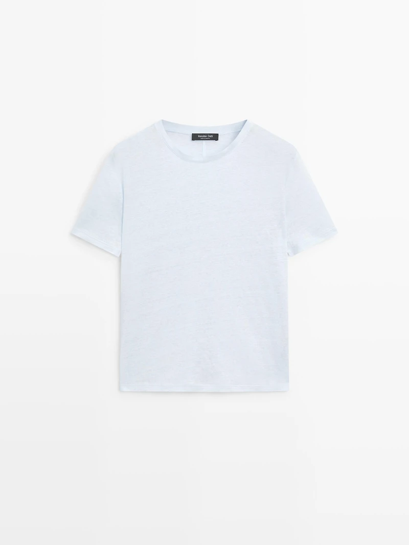 100% linen short sleeve T-shirt
