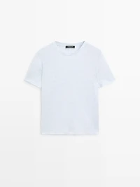 100% linen short sleeve T-shirt