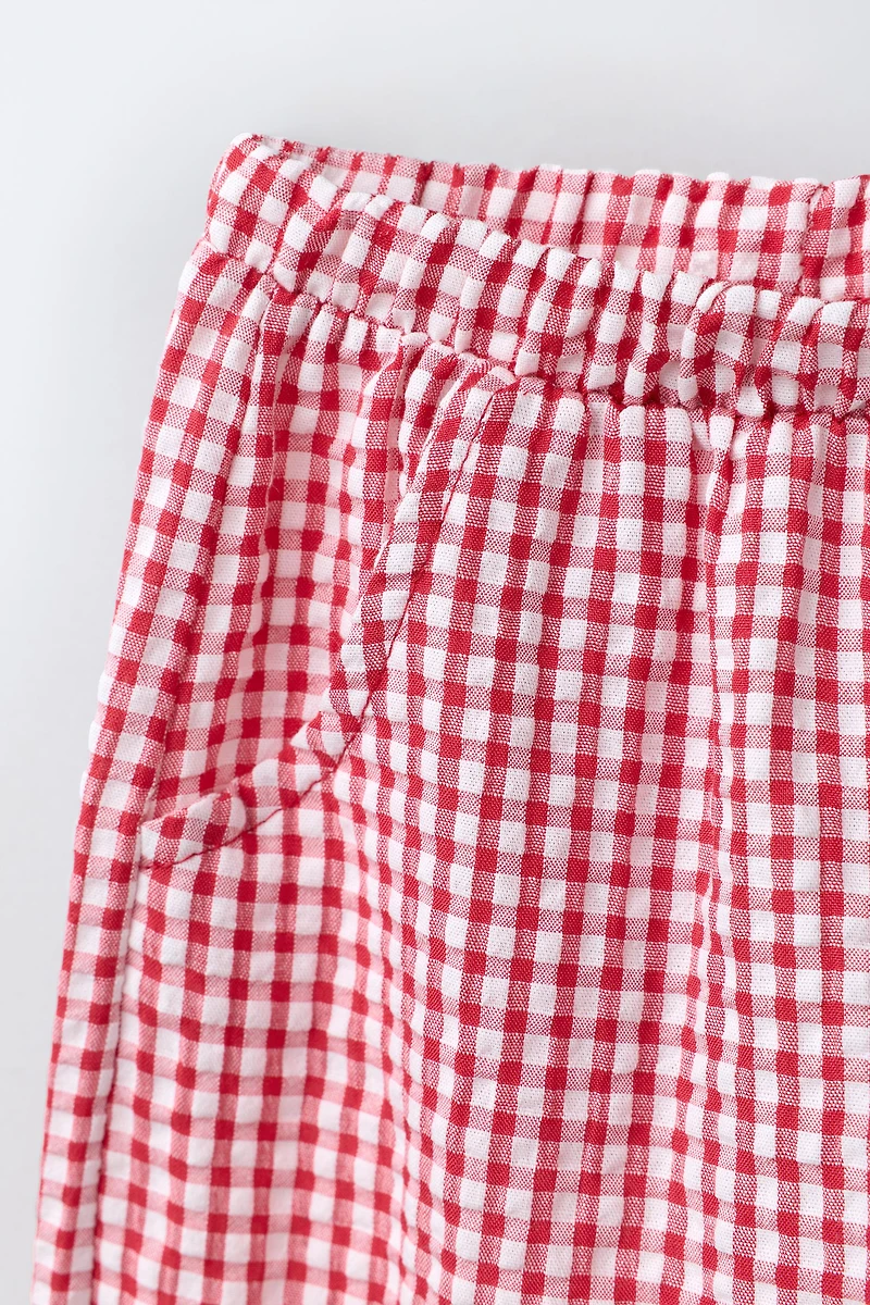 GINGHAM PLAID PANTS