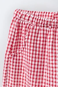 GINGHAM PLAID PANTS