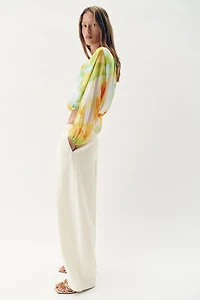 PRINTED CROPPED BLOUSE