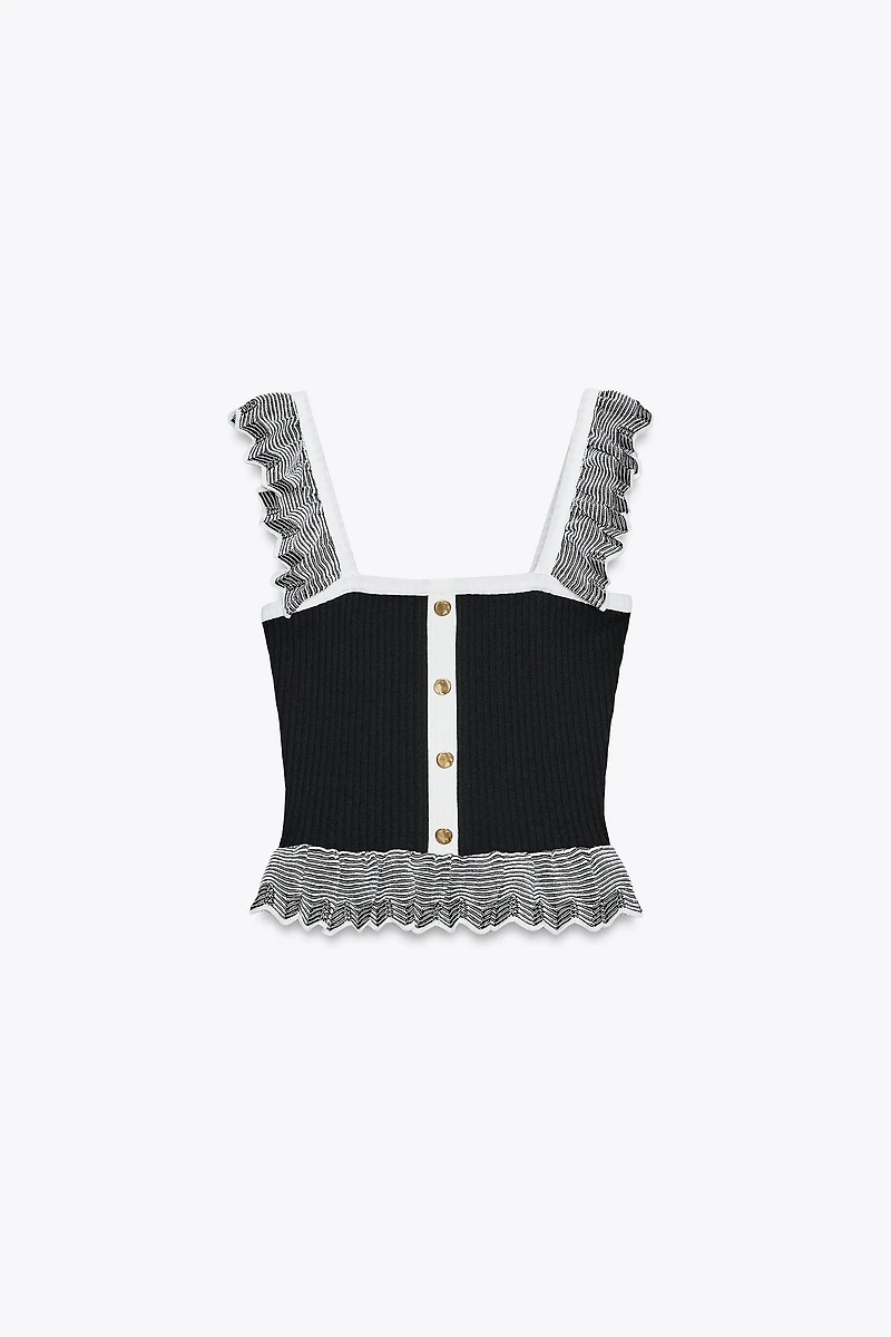 TOP CÔTELÉ TRICOT