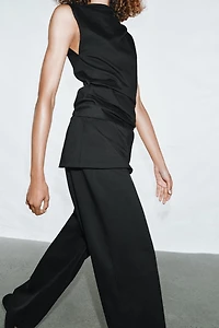 DRAPED COTTON TOP