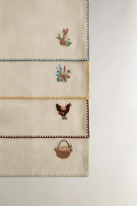 EMBROIDERED EASTER NAPKIN SET (PACK OF 4)