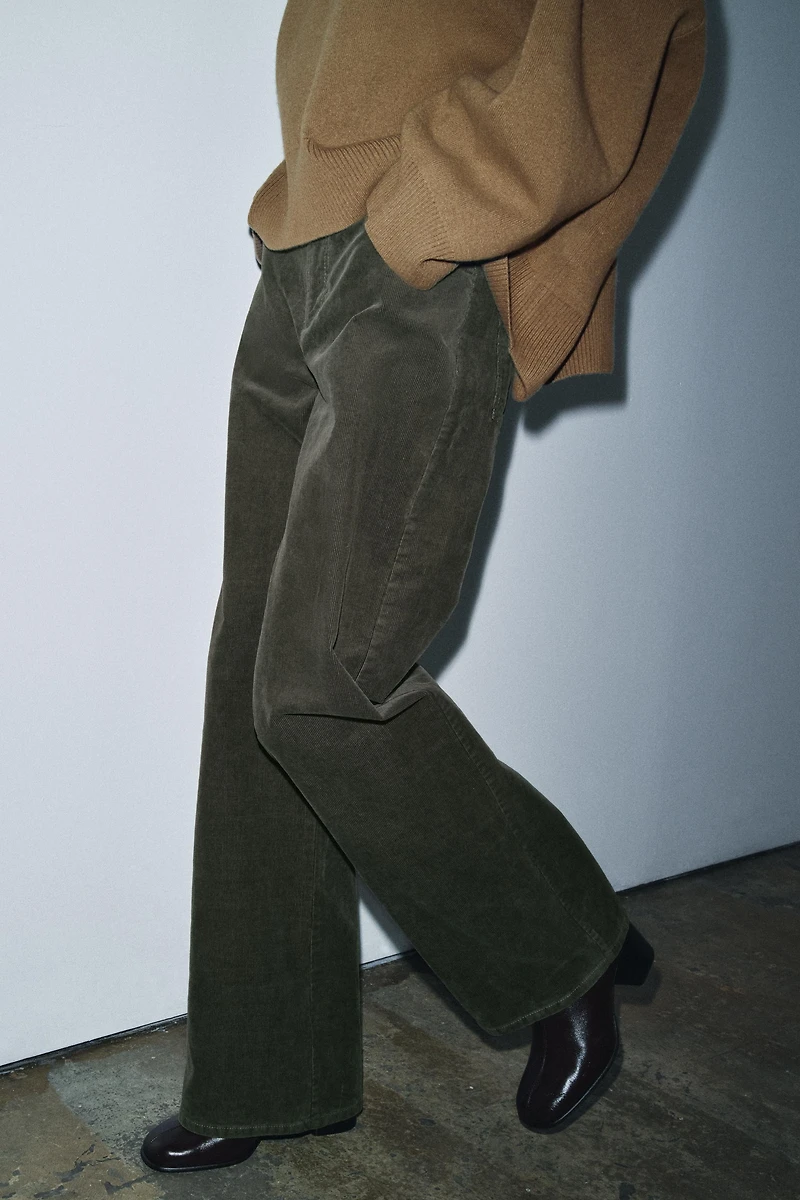 ZW COLLECTION CORDUROY STRAIGHT LEG PANTS