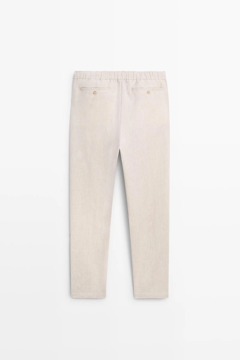 100% linen jogger fit pants