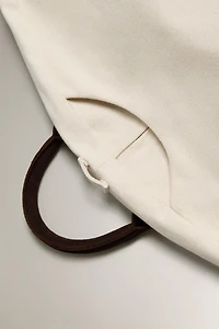 TRAVEL GARMENT BAG WITH LEATHER DETAIL
