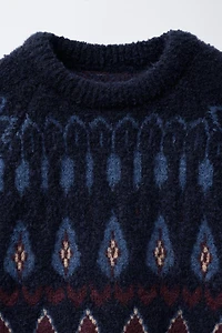 JACQUARD KNIT SWEATER