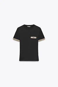 METALLIC THREAD T-SHIRT
