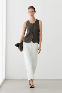 100% linen vest