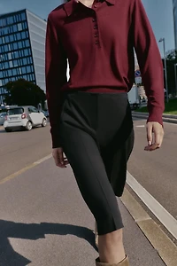 HIGH-WAISTED LONG SHORTS