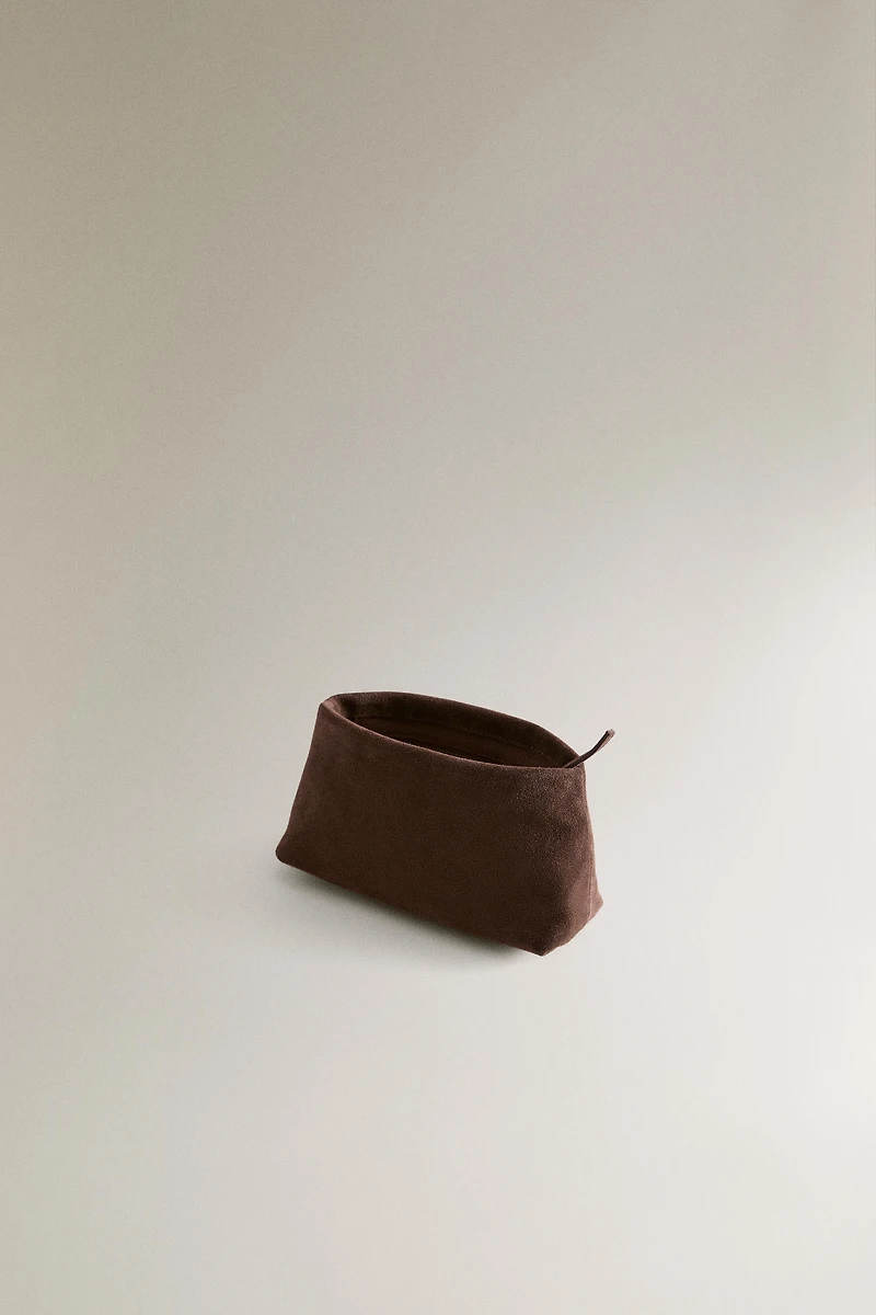 PETITE TROUSSE DE TOILETTE CROÛTE DE CUIR