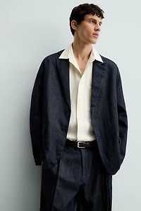 RELAXED FIT DENIM BLAZER