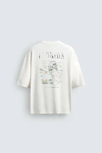 WASHED COTTON - LINEN FLORIDA T-SHIRT