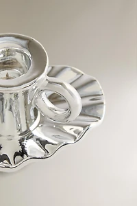 CHRISTMAS HEART PORCELAIN CANDLE STICK