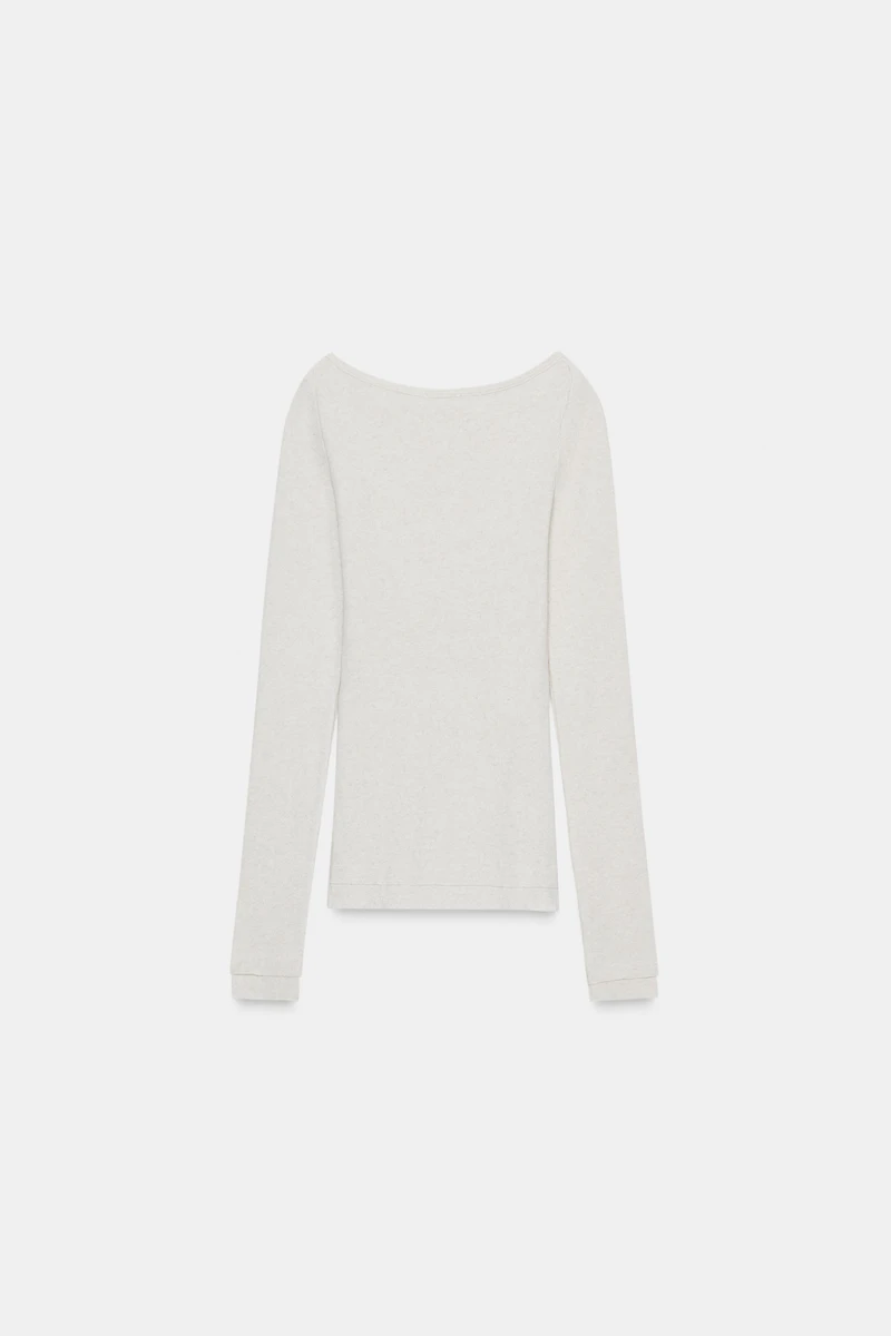 RIBBED BOATNECK T-SHIRT