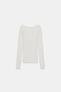 RIBBED BOATNECK T-SHIRT