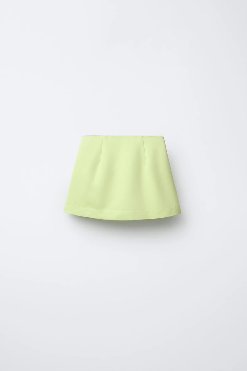 SATIN BEADED FLOWER SKORT