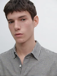 Chemise à carreaux 100 % coton