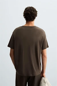 TEXTURED COTTON T-SHIRT