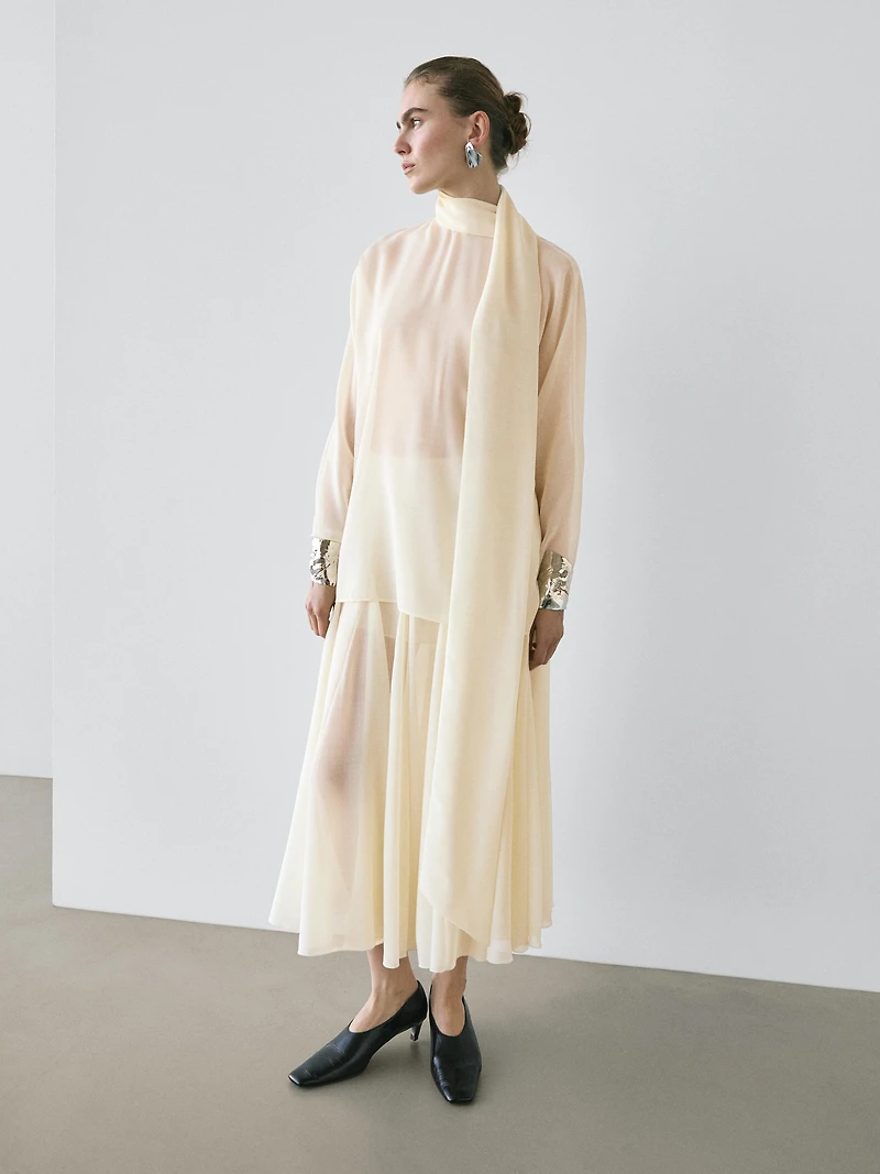 Jupe midi fluide ample - STUDIO