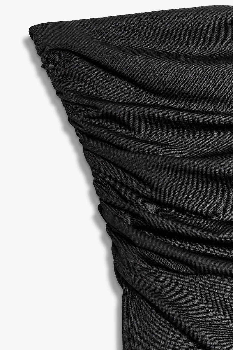 ASYMMETRIC DRAPED BODYSUIT