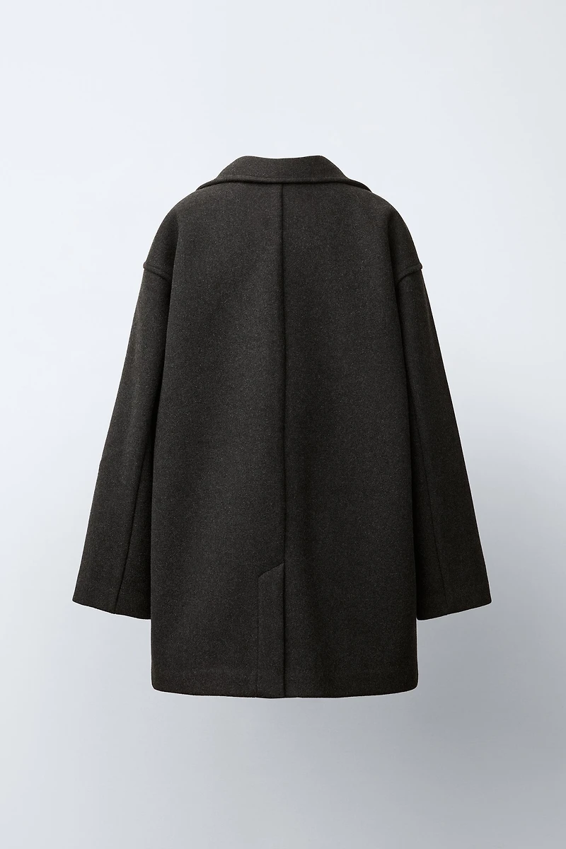 MANTEAU LONG EN DRAP DE LAINE