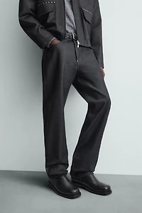 WAXED FINISH STRAIGHT FIT JEANS