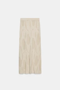 JACQUARD MIDI SKIRT