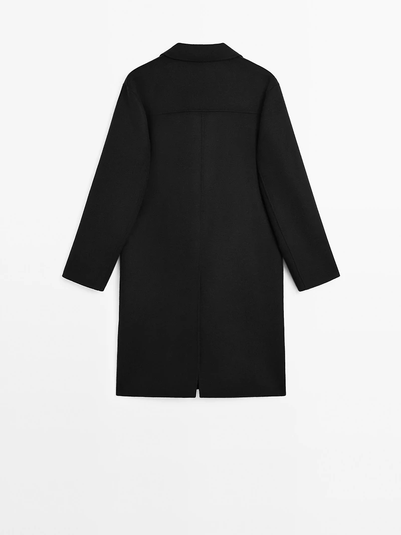 Long wool blend coat