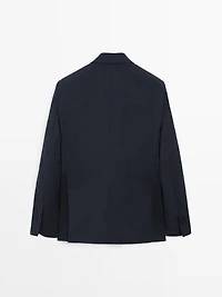 Houndstooth suit blazer