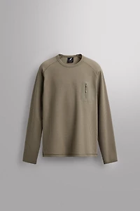 WAFFLE TEXTURED POCKET T-SHIRT
