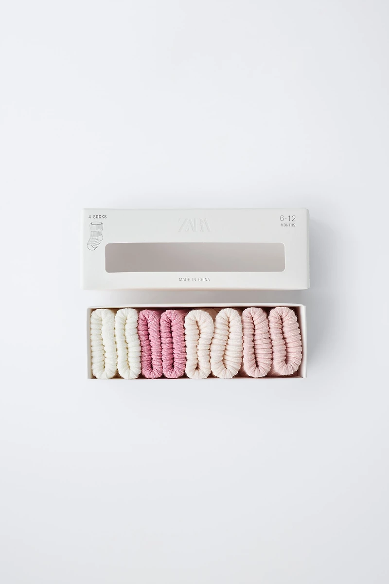 FOUR-PACK OF SOCKS VARIOUS COLORS