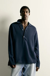 CHEMISE POLO REGULAR FIT VISCOSE - LIN