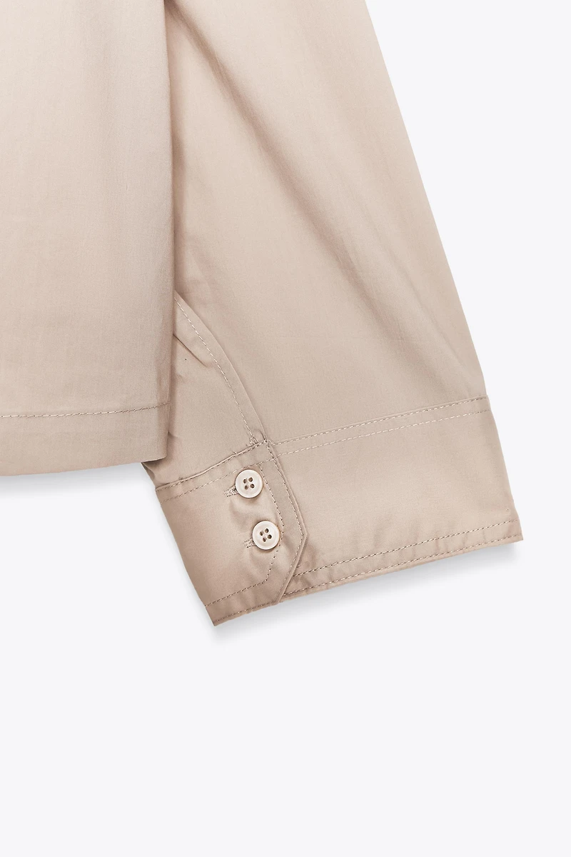 POPLIN BUTTON SHIRT