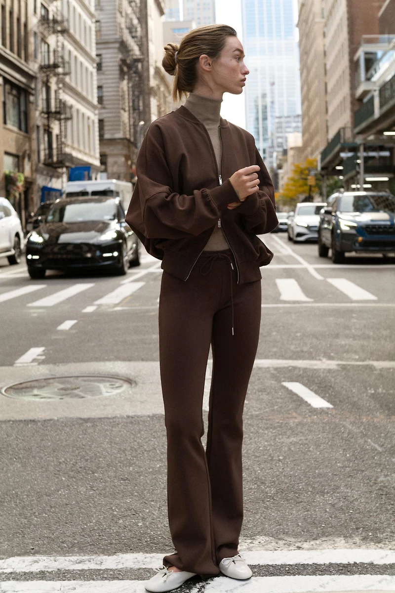 INTERLOCK FLARE PANTS