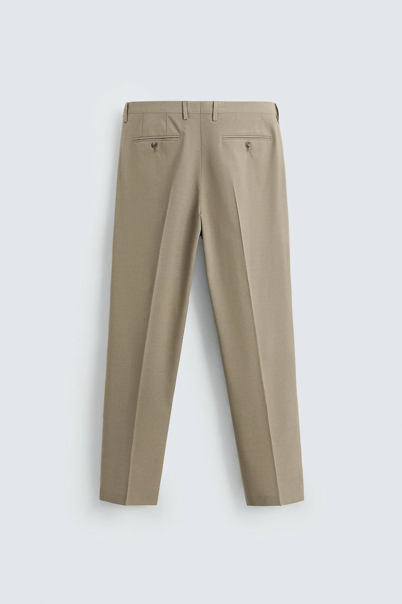 TEXTURED SUIT PANTS