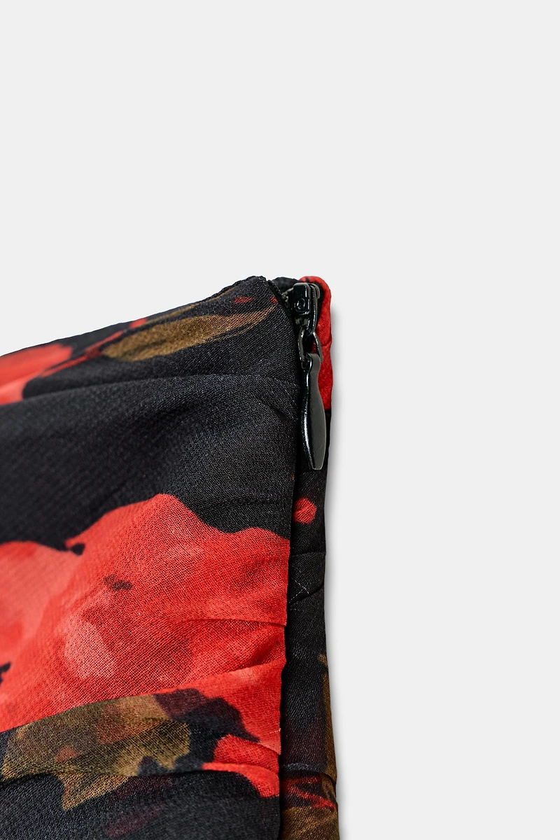 RUFFLED FLORAL PRINT SKORT