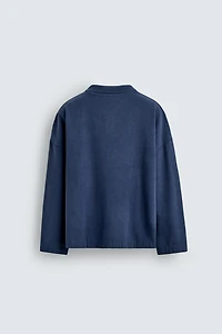 EMBROIDERED TEXTURED POLO SHIRT