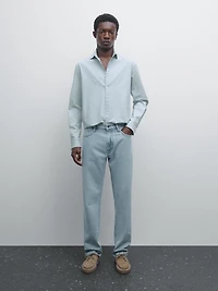 Denim slim-fit shirt