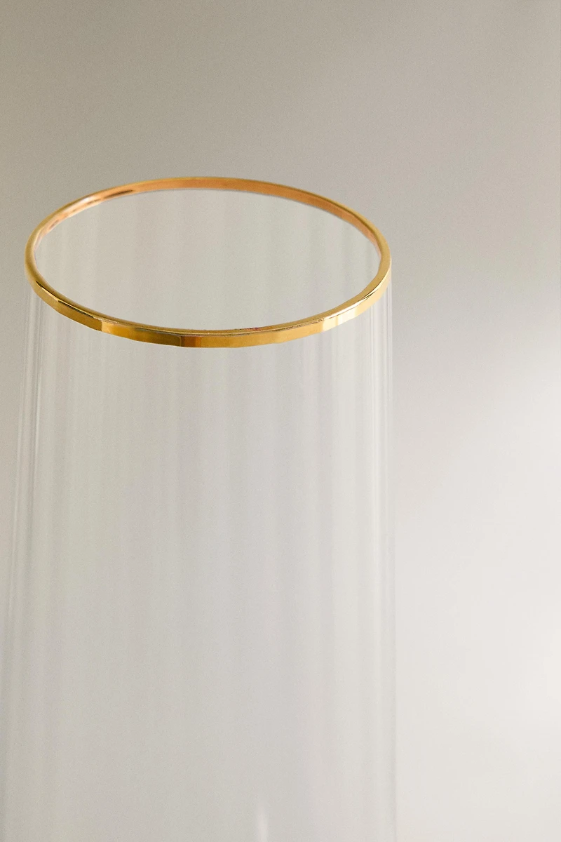 CHRISTMAS FLUTE GLASS WITH LINES