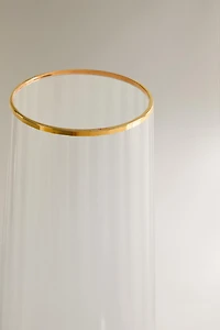 CHRISTMAS FLUTE GLASS WITH LINES