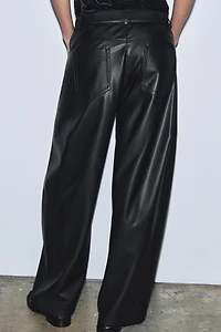 BALLOON FAUX LEATHER PANTS ZW COLLECTION