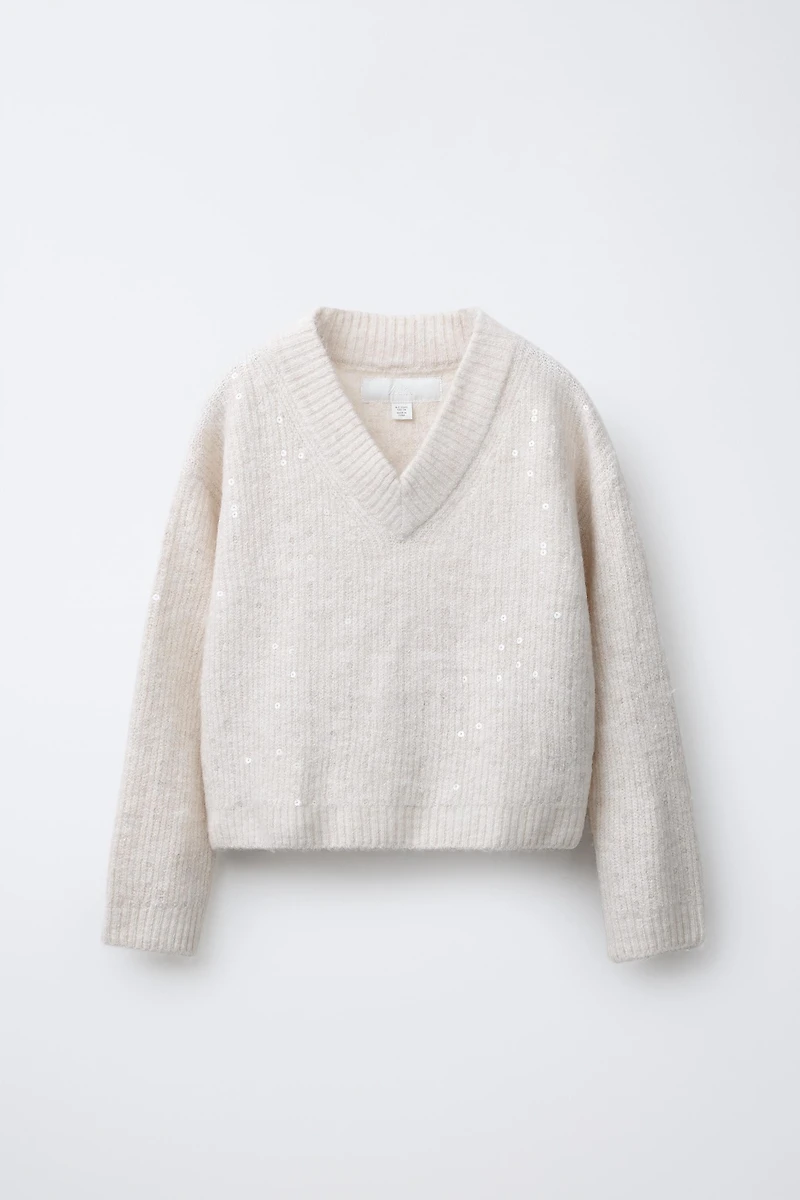 SEQUIN KNIT SWEATER